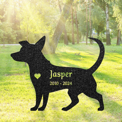 Custom Rat Terrier Dog Memorial Grave Marker Personalized Dog Metal Sign Dog Burial Marker With Name Engraved Garden Sign Pet Loss Gift