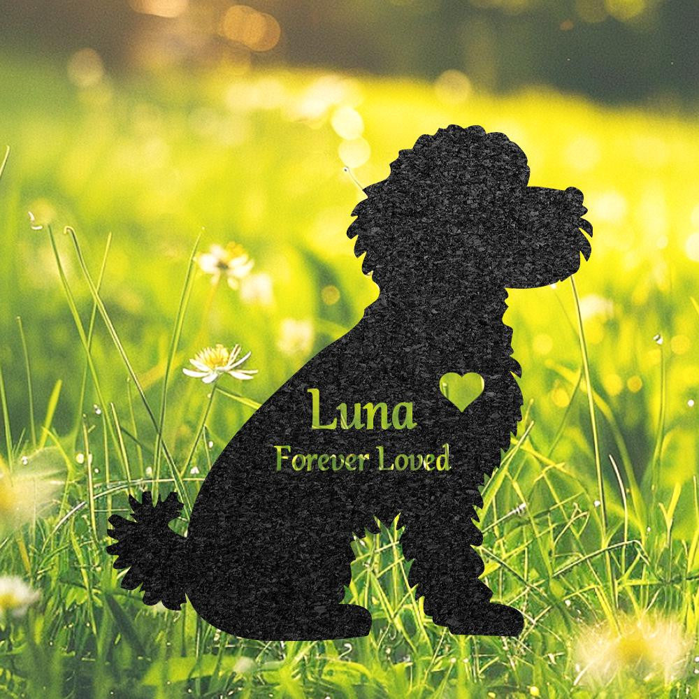 Custom Goldendoodle Dog Memorial Stake Personalized Metal Stake For Pet Grave Marker Remembrance Plaque Garden Sign Dog Cemetery Decor