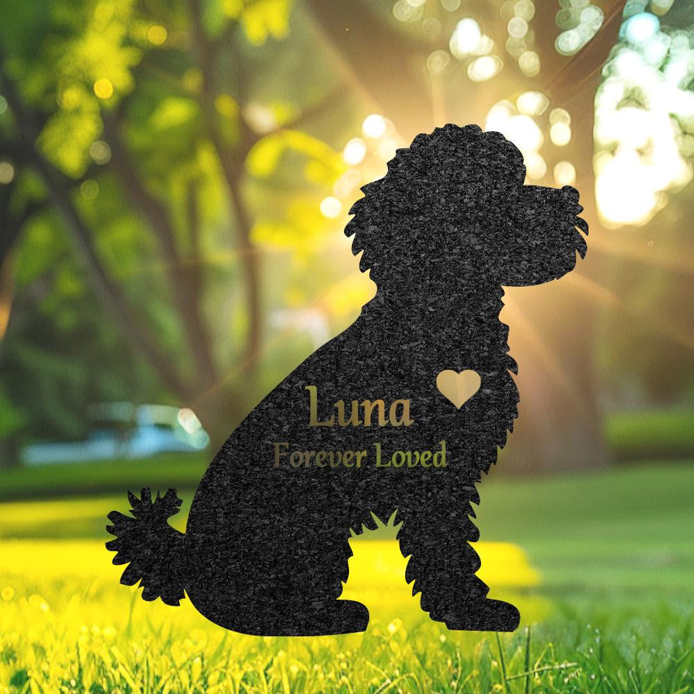 Custom Goldendoodle Dog Memorial Stake Personalized Metal Stake For Pet Grave Marker Remembrance Plaque Garden Sign Dog Cemetery Decor
