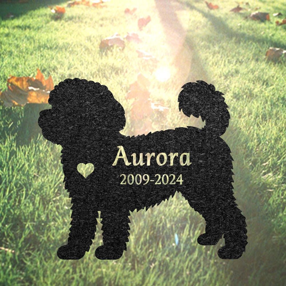 Custom Maltipoo Dog Memorial Sculpture Maltipoo Silhouette Lawn Ornament Personalized Dog Grave Marker Garden Decor Art Pet Loss Gift