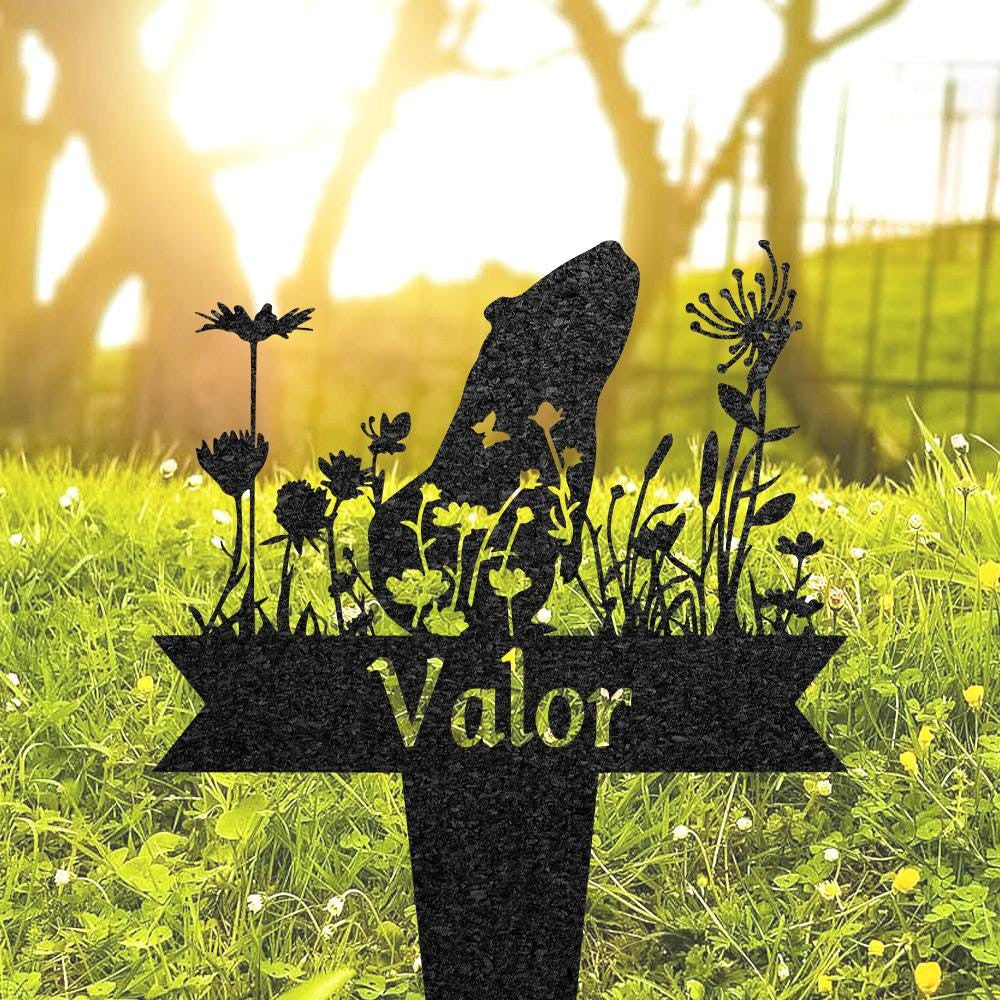 Guinea Pig Memorial Burial Stake Custom Guinea Pig Name Metal Stake Pet Grave Marker Memorial Garden Decor Pet Loss Gift Yard Sign