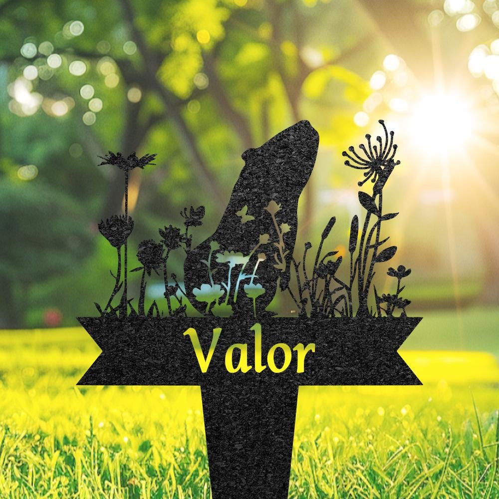 Guinea Pig Memorial Burial Stake Custom Guinea Pig Name Metal Stake Pet Grave Marker Memorial Garden Decor Pet Loss Gift Yard Sign
