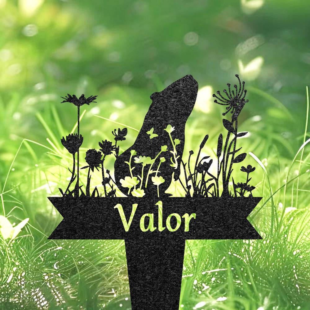Guinea Pig Memorial Burial Stake Custom Guinea Pig Name Metal Stake Pet Grave Marker Memorial Garden Decor Pet Loss Gift Yard Sign