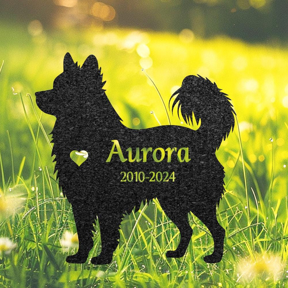 Custom Gerberian Shepsky Dog Memorial Stake Personalized Metal Stake Pet Grave Marker Remembrance Plaque Garden Sign Dog Cemetery Decor