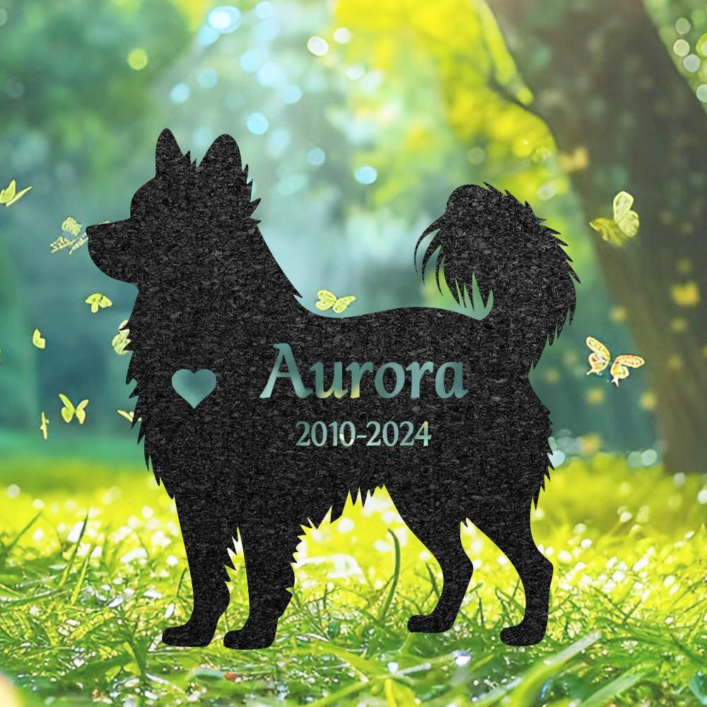 Custom Gerberian Shepsky Dog Memorial Stake Personalized Metal Stake Pet Grave Marker Remembrance Plaque Garden Sign Dog Cemetery Decor