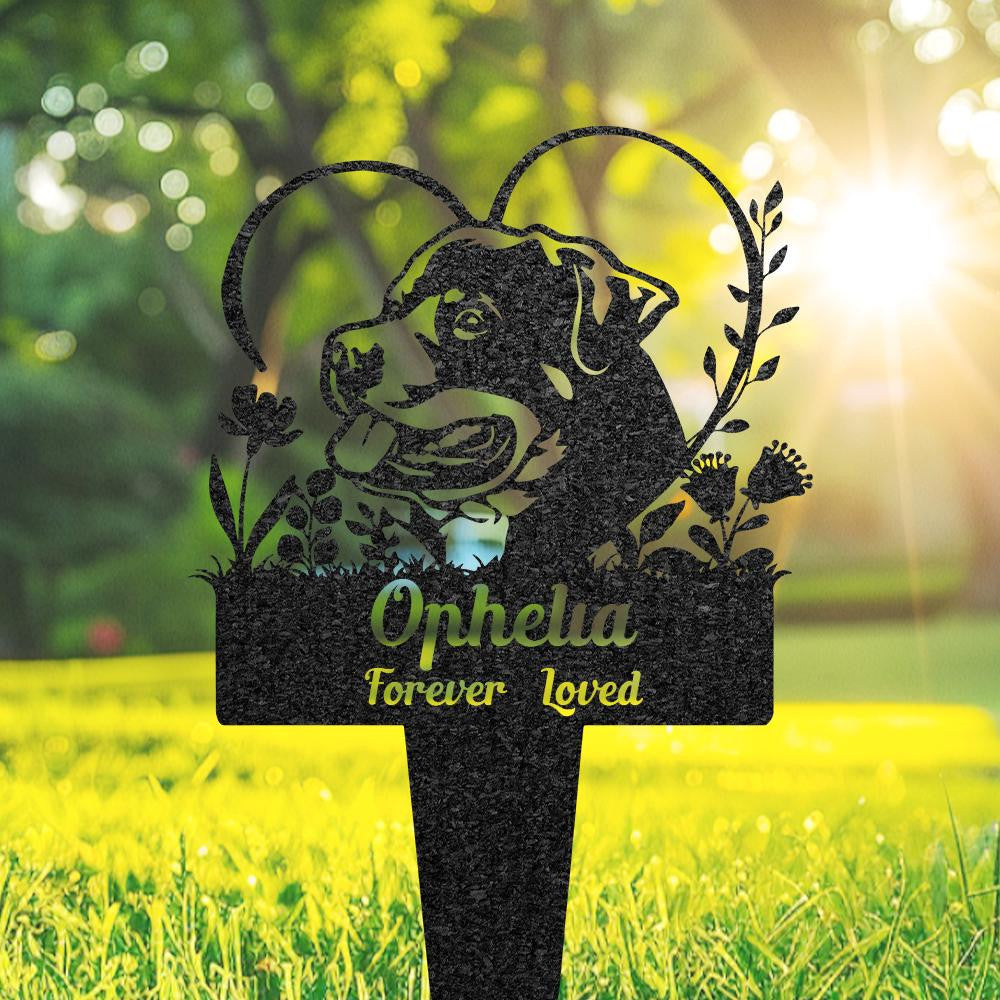 Custom Rottweilers Dog Memorial Plaque Personalized Dog Grave Marker Remembrance Stake Pet Loss Gift Pet Burial Stake Outdoor Yard Sign