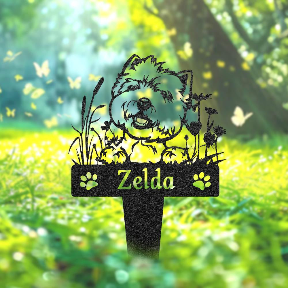 Custom West Highland White Terriers Dog Memorial Burial Stake Metal Dog Garden Sign Pet Loss Giftoutdoor Yard Decorationpet Grave Marker