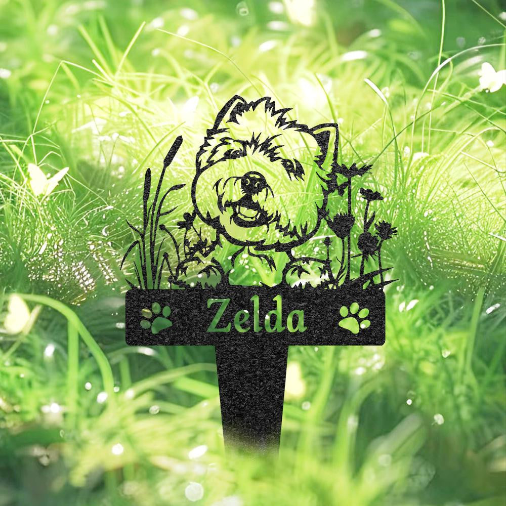 Custom West Highland White Terriers Dog Memorial Burial Stake Metal Dog Garden Sign Pet Loss Giftoutdoor Yard Decorationpet Grave Marker