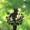 Personalized Cat Memorial Grave Marker Custom Long-Haired Cat Metal Burial Stake Pet Loss Gift Outdoor Garden Plaque Cat Lover Gift