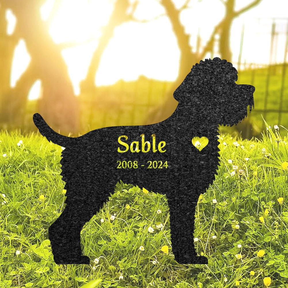Custom Portuguese Water Dog Memorial Grave Marker Personalized Dog Metal Sign Dog Burial Marker With Name Engraved Garden Decor Pet Loss