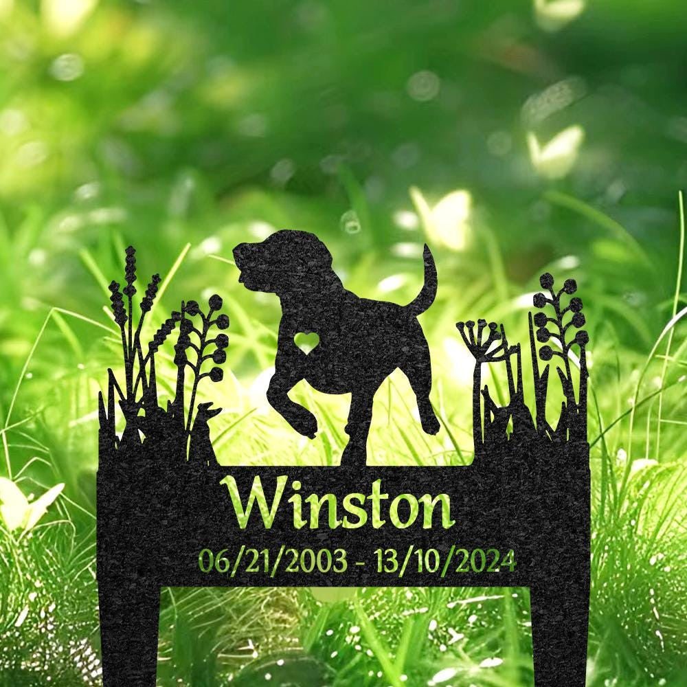 Personalized Labrador Memorial Plaque For Outdoor Custom Dog Metal Sign Yard Art Decor Pet Grave Marker Remembrance Sign Pet Loss Gift