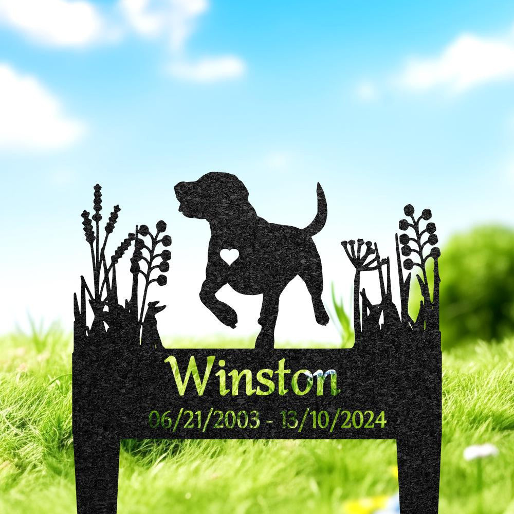 Personalized Labrador Memorial Plaque For Outdoor Custom Dog Metal Sign Yard Art Decor Pet Grave Marker Remembrance Sign Pet Loss Gift