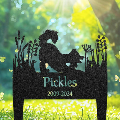 Custom Border Collie Memorial Burial Stake Metal Garden Sign With Dog Name Pet Loss Gift Yard Decor Pet Grave Marker Dog Lover Gift