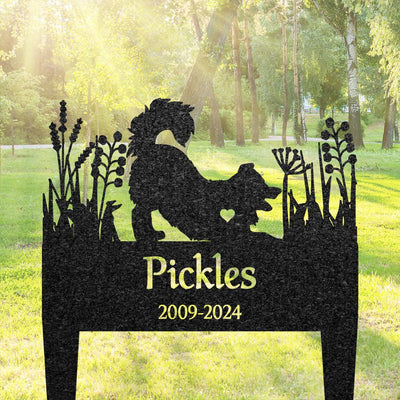 Custom Border Collie Memorial Burial Stake Metal Garden Sign With Dog Name Pet Loss Gift Yard Decor Pet Grave Marker Dog Lover Gift