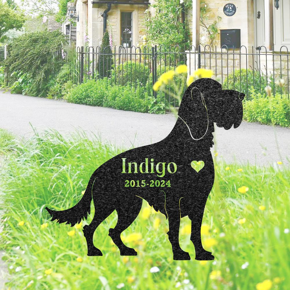 Bloodhound Dog Memorial Stake Custom Metal Garden Sign Pet Grave Marker Engraved Name Sign Outdoor Dog Burial Stake Dog Loss Gift