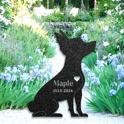 Custom Chiweenie Memorial Stake Dog Name Sign Pet Grave Marker Metal Dog Sign For Garden Outdoor Grave Plaque Chiweenie Lover Gift