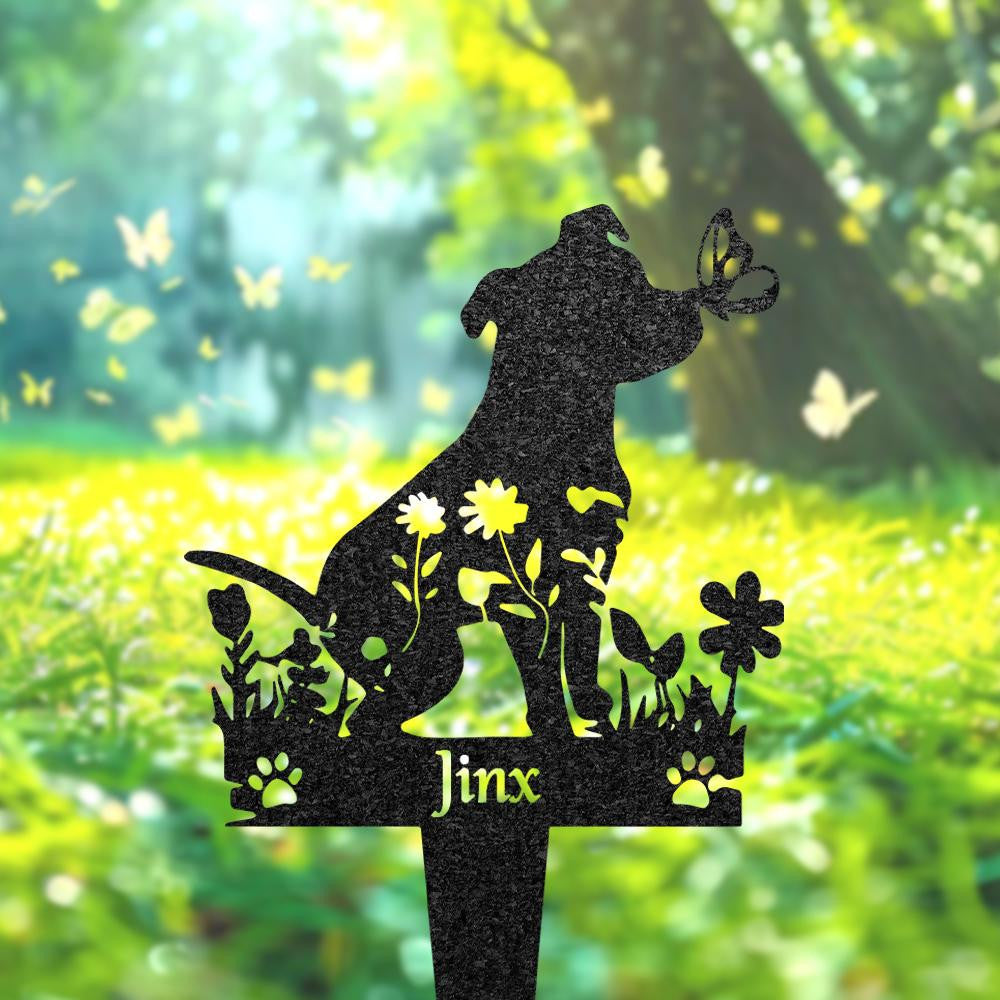 Custom Pit Bull Dog Memorial Burial Stake Metal Garden Sign With Dog Name Pet Loss Gift Yard Decor Pet Grave Marker Dog Lover Gift