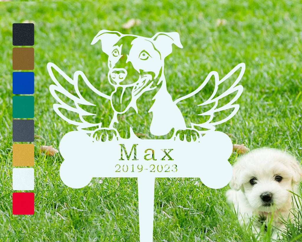 Custom Jack Russell Terrier Metal Stake Memorial Plaque Personalized Dog Memorial Stake Pet Dog Grave Marker Remembrance Stakes Tombstone