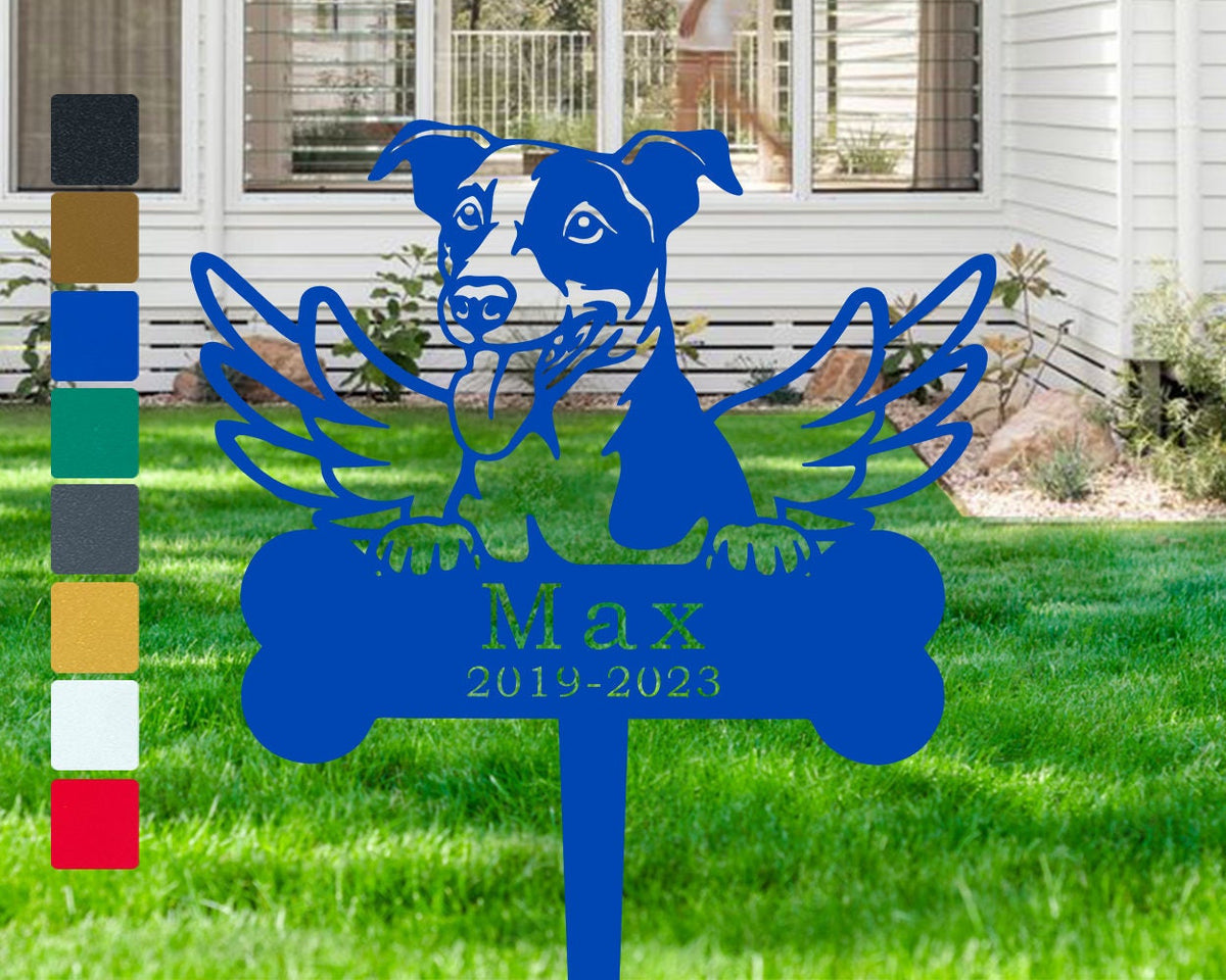 Custom Jack Russell Terrier Metal Stake Memorial Plaque Personalized Dog Memorial Stake Pet Dog Grave Marker Remembrance Stakes Tombstone