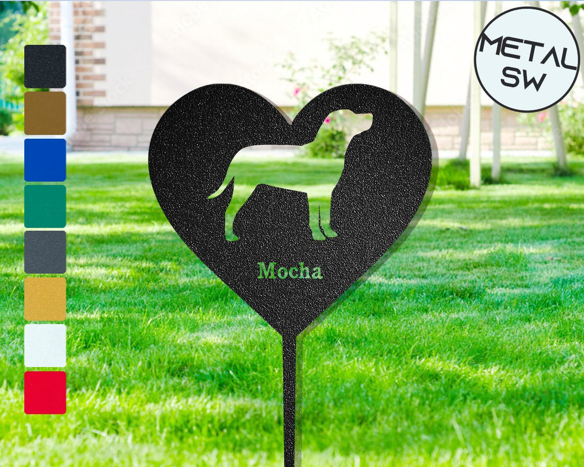 Custom Catahoula Dog Garden Stake Catahoula Memorial Plaque Gift Personalized Catahoula Silhouette Grave Marker Memorial Frame