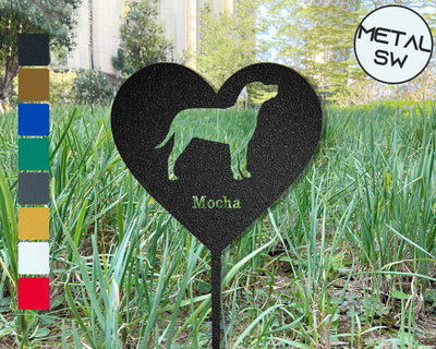 Custom Catahoula Dog Garden Stake Catahoula Memorial Plaque Gift Personalized Catahoula Silhouette Grave Marker Memorial Frame