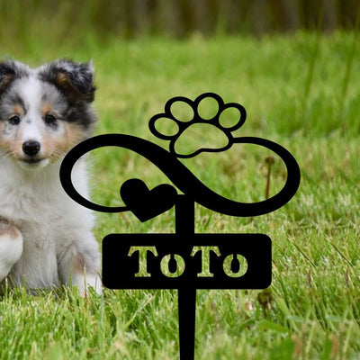 Infinite Lovepaw Heart Sign Personalized Pet Memorial Garden Stake In Loving Memory Pet Grave Markers Dog Memorial Gift Memorial Plaque