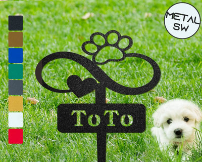 Infinite Lovepaw Heart Sign Personalized Pet Memorial Garden Stake In Loving Memory Pet Grave Markers Dog Memorial Gift Memorial Plaque