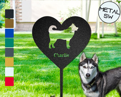 Personalized Husky Memorial Plaque Husky Garden Stake Custom Grave Marker Husky Memorial Gifts Husky Mom Gift 2023 Christmas Gift