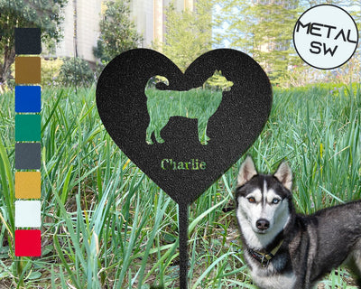 Personalized Husky Memorial Plaque Husky Garden Stake Custom Grave Marker Husky Memorial Gifts Husky Mom Gift 2023 Christmas Gift