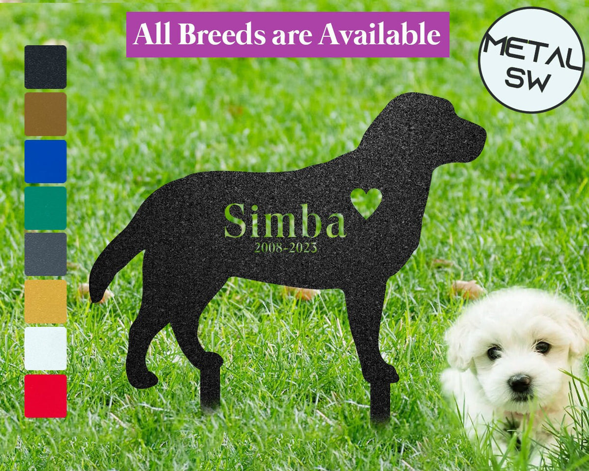Metal Labrador Sign Personalized Labrador Memorial Stakes Labrador Dog Grave Marker Garden Stakes Labrador Loss Labrador Memorial Gift
