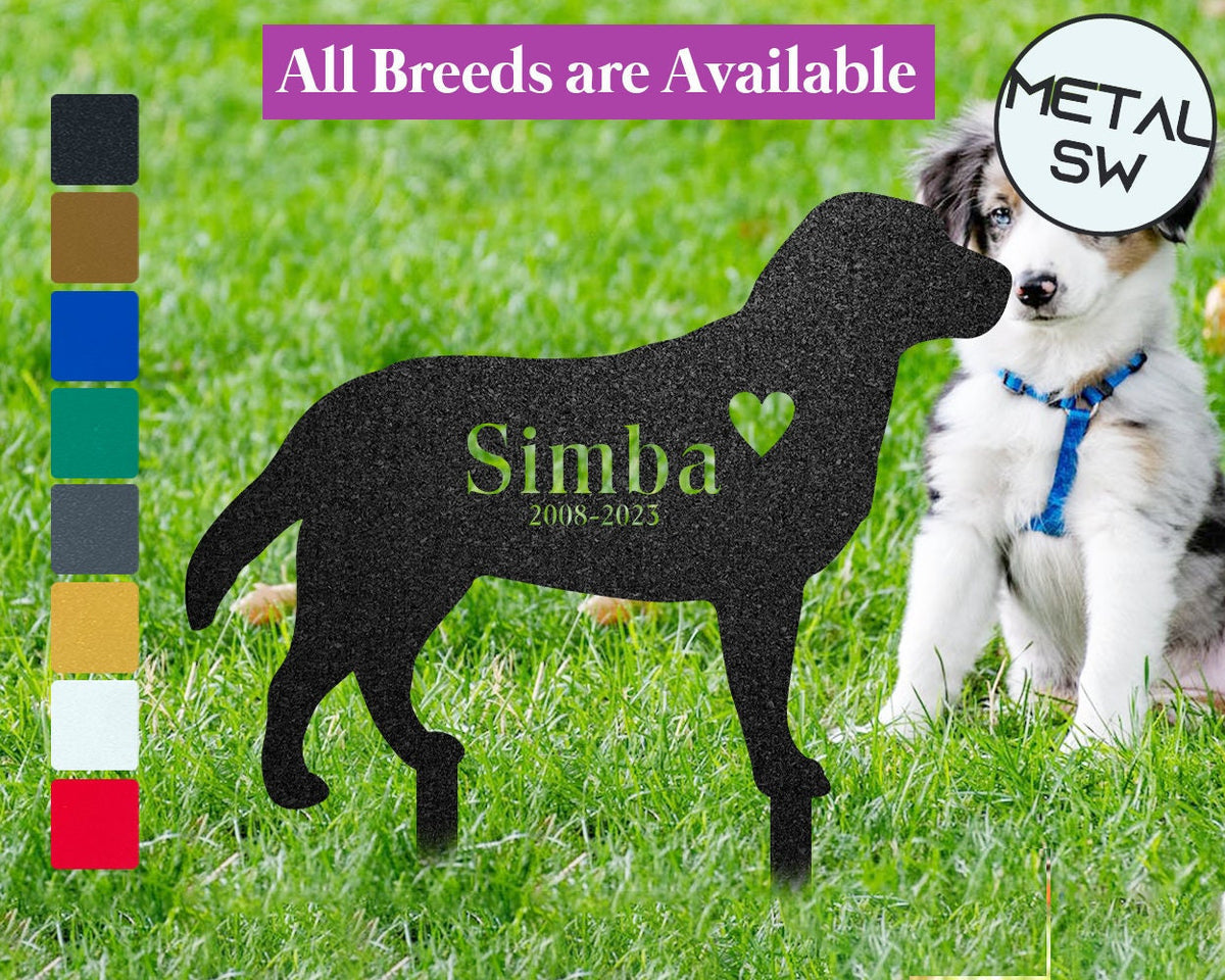 Metal Labrador Sign Personalized Labrador Memorial Stakes Labrador Dog Grave Marker Garden Stakes Labrador Loss Labrador Memorial Gift