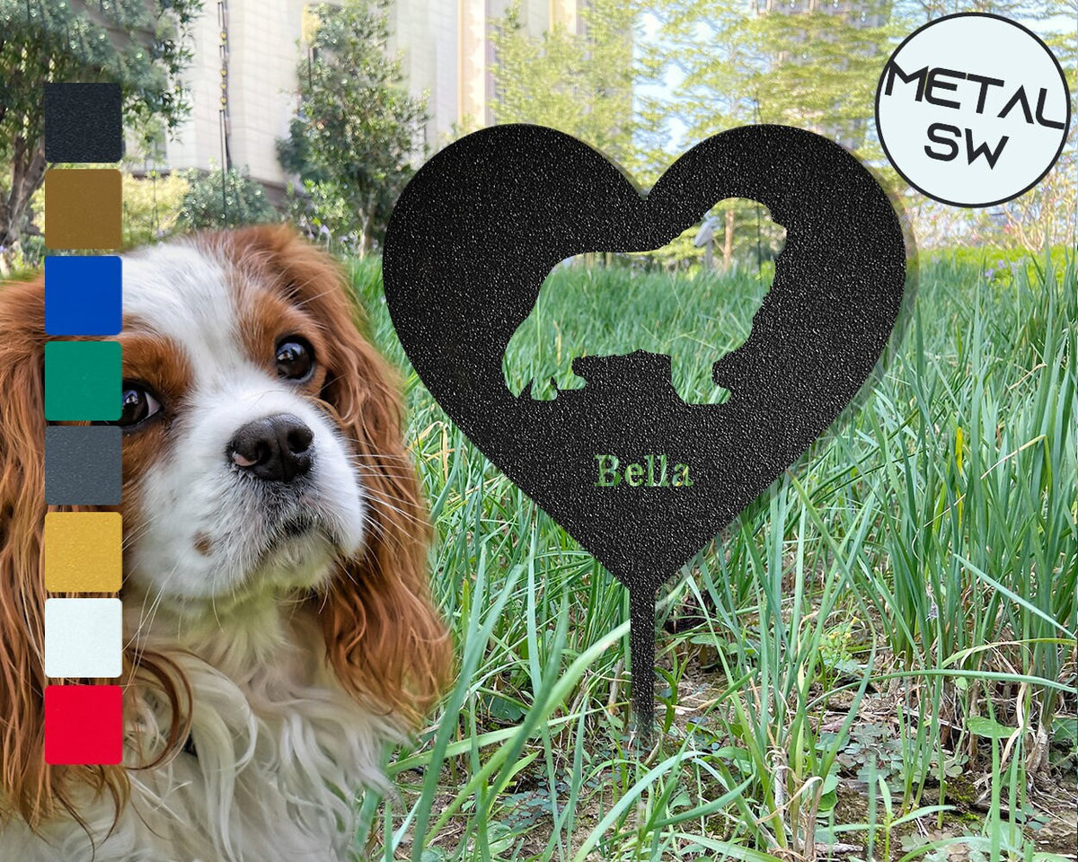 Personalized Cavalier Spaniel Memorial Plaque Pet Memorial Garden Stake Custom Grave Marker Cavalier Mom Gift Cavalier Keepsake