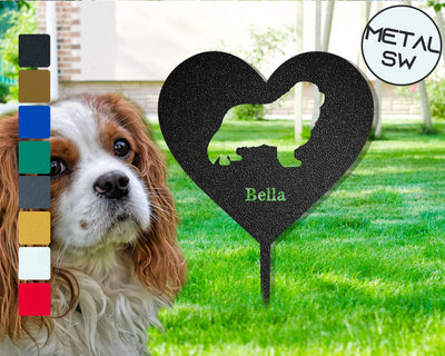 Personalized Cavalier Spaniel Memorial Plaque Pet Memorial Garden Stake Custom Grave Marker Cavalier Mom Gift Cavalier Keepsake