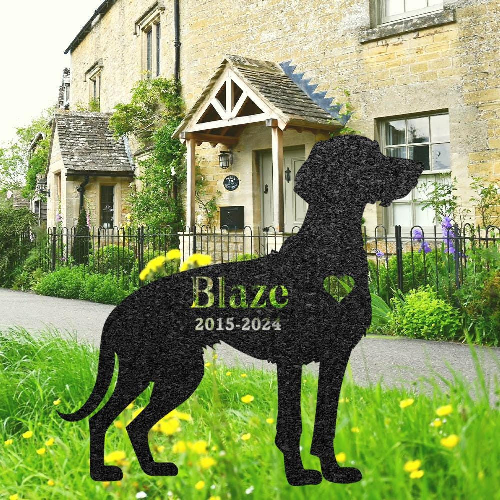 Beauceron Dog Memorial Stake Custom Metal Garden Sign Pet Grave Marker Personalized Engraved Name Sign Sympathy Sign Dog Loss Gift