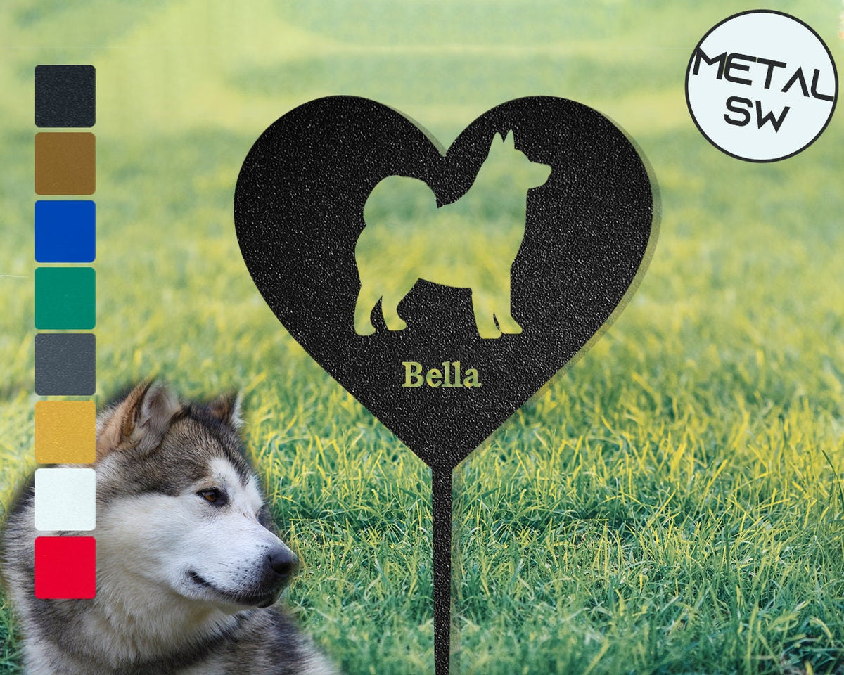 Metal Malamute Sign In Loving Memory Alaskan Malamute Garden Stakes Dog Memorial Plaque Lawn Stakes Pet Loss Gift Pet Sympathy Gift
