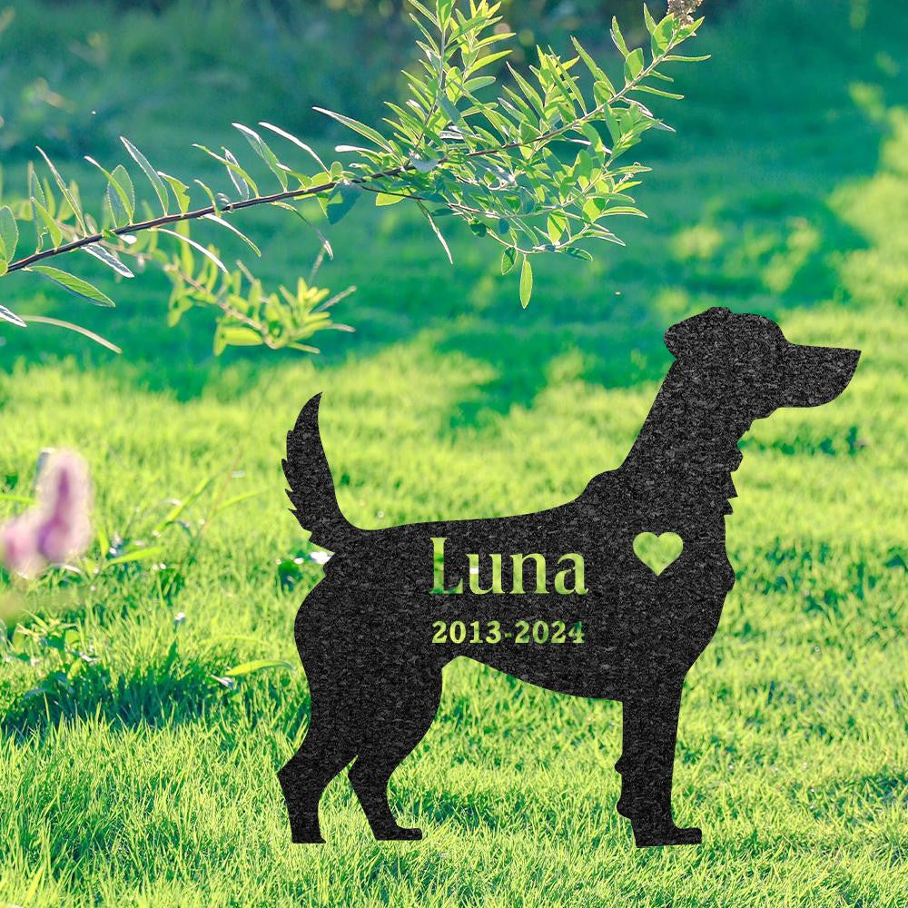 American Foxhound Memorial Stake Custom Metal Garden Sign Pet Grave Marker Personalized Engraved Name Sign Sympathy Sign Dog Loss Gift