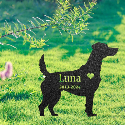 American Foxhound Memorial Stake Custom Metal Garden Sign Pet Grave Marker Personalized Engraved Name Sign Sympathy Sign Dog Loss Gift