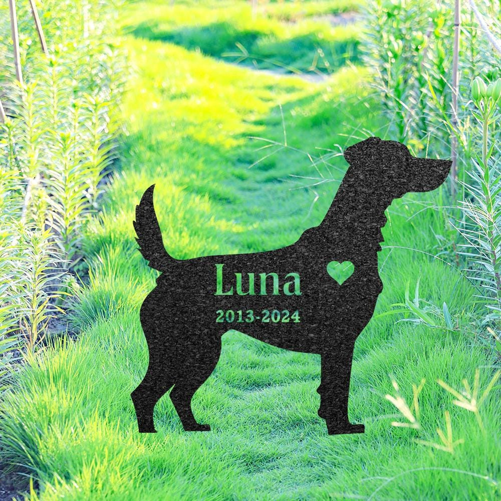 American Foxhound Memorial Stake Custom Metal Garden Sign Pet Grave Marker Personalized Engraved Name Sign Sympathy Sign Dog Loss Gift