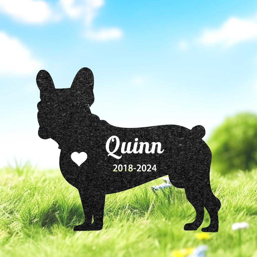 Custom French Bulldog Memorial Stake Personalized Bulldog Grave Marker Pet Keepsake Pet Loss Gift Pet Burial Stake Outdoor Garden Stake