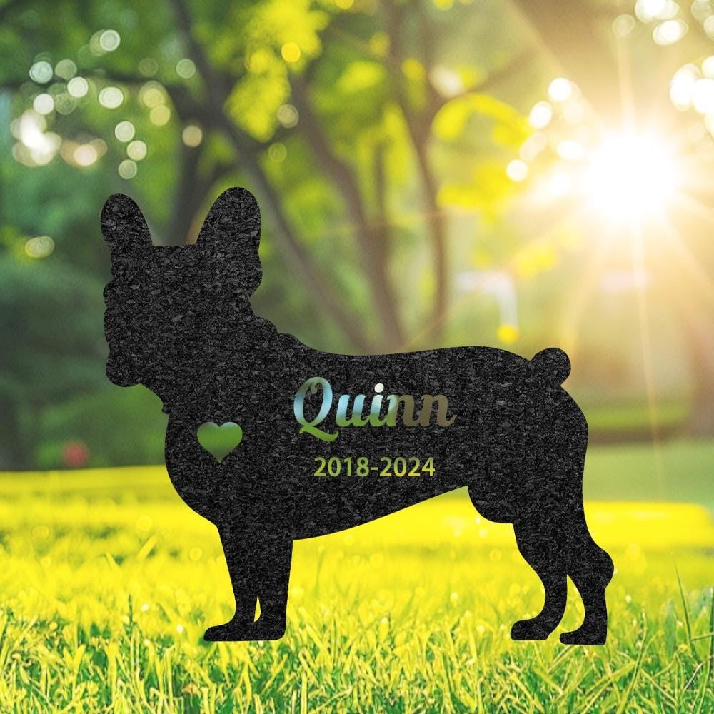 Custom French Bulldog Memorial Stake Personalized Bulldog Grave Marker Pet Keepsake Pet Loss Gift Pet Burial Stake Outdoor Garden Stake