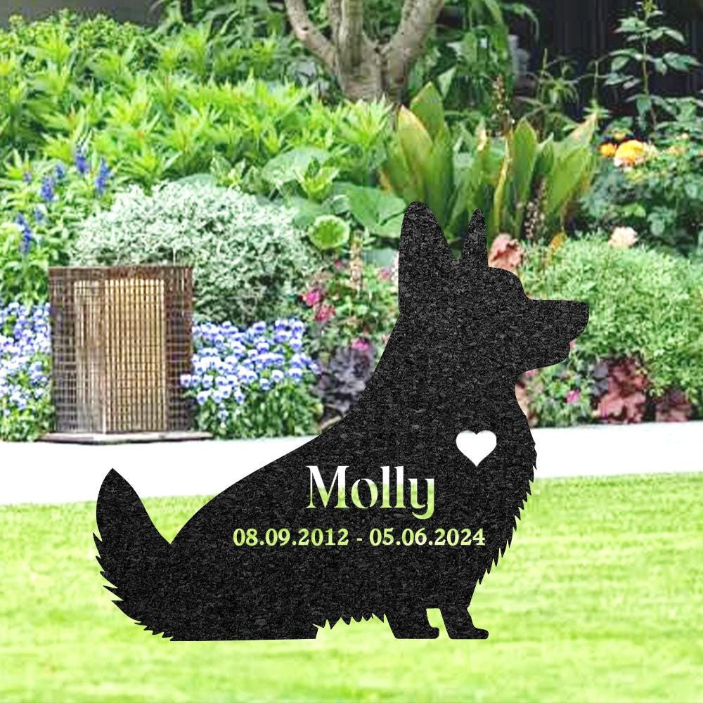 Custom Cardigan Welsh Corgi Memorial Stake Dog Name Sign Pet Grave Marker Outdoor Grave Plaque Sympathy Sign Cardigan Corgi Lover Gift