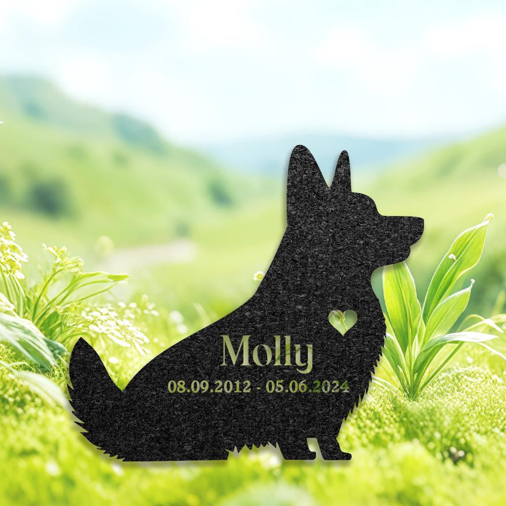Custom Cardigan Welsh Corgi Memorial Stake Dog Name Sign Pet Grave Marker Outdoor Grave Plaque Sympathy Sign Cardigan Corgi Lover Gift