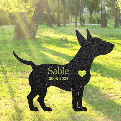 Custom Bull Terrier Memorial Stake Dog Name Sign Pet Grave Marker Metal Dog Sign For Yard Outdoor Grave Plaque Bull Terrier Lover Gift
