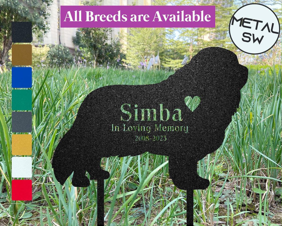 Metal Pet Memorial Stone Cavalier Memorial Stone Cavalier King Charles Grave Marker Dog Headstone Personalized Loss Of Dog Memorial Gift