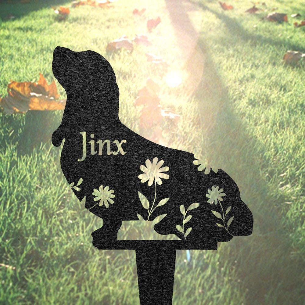 Basset Hound Dog Memorial Burial Stake Custom Dog Metal Stake Pet Grave Marker Memorial Garden Decor Pet Loss Gift Husky Lover Gift