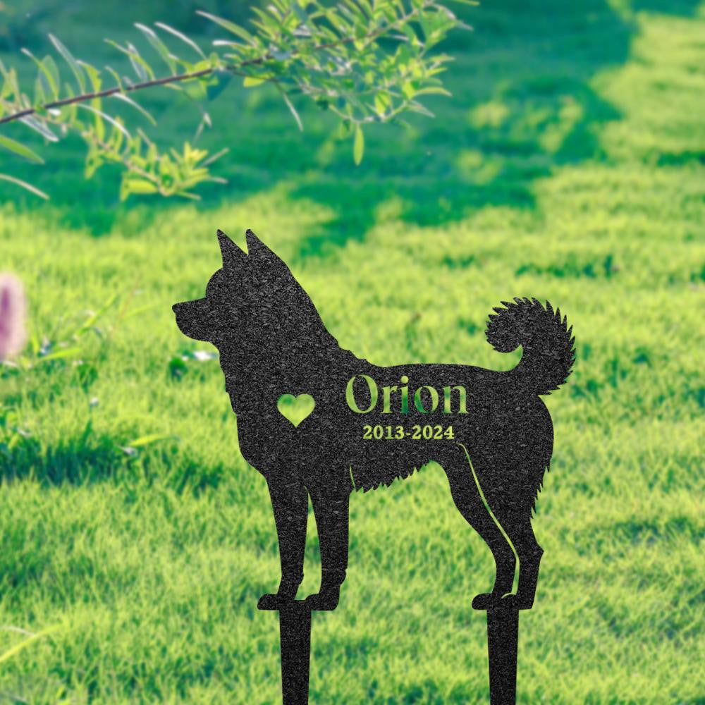 Akita Dog Memorial Stake Custom Metal Garden Sign Pet Grave Marker Personalized Engraved Name Sign Remembrance Stake Dog Loss Gift