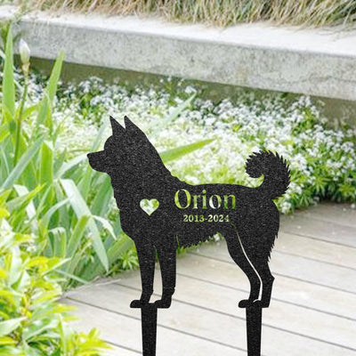 Akita Dog Memorial Stake Custom Metal Garden Sign Pet Grave Marker Personalized Engraved Name Sign Remembrance Stake Dog Loss Gift