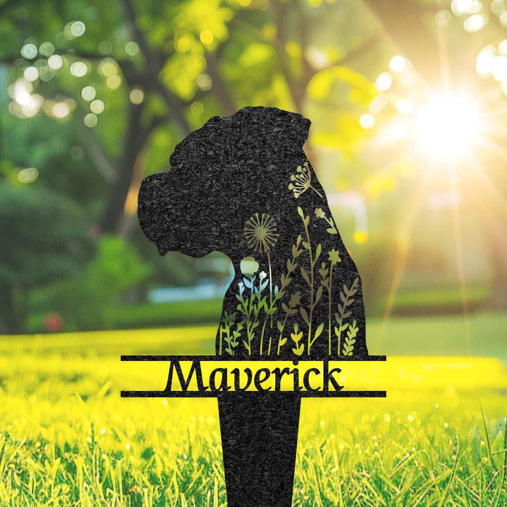 Personalized Boxer Dog Grave Marker Custom Dog Memorial Garden Stake Dog Tombstone Outdoor Memorial Plaque Pet Headstone Pet Loss Gift