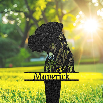 Personalized Boxer Dog Grave Marker Custom Dog Memorial Garden Stake Dog Tombstone Outdoor Memorial Plaque Pet Headstone Pet Loss Gift