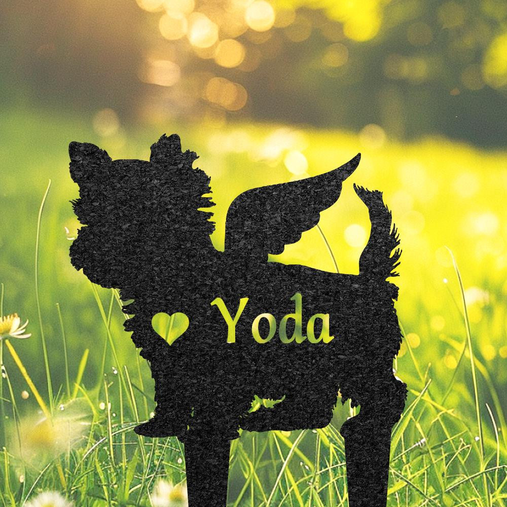 Personalized Yorkie Dog Grave Marker Custom Dog Memorial Garden Stake Dog Tombstone Outdoor Memorial Plaque Pet Headstone Pet Loss Gift
